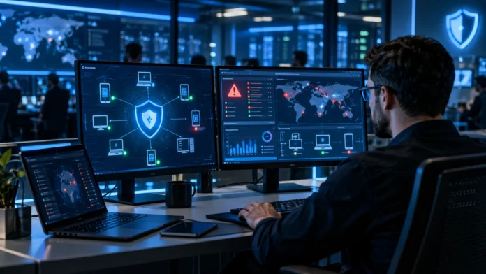 Endpoint Detection and Response, commonly called EDR, has become an important part of modern cyber security because attackers increasingly target laptops, desktops, servers, and other endpoints. Traditional security tools may stop known malware, but modern threats often use stolen credentials, legitimate software, scripts, and fileless techniques. EDR provides deeper visibility into what is happening on those devices. Instead of only checking whether a file matches a known virus signature, EDR continuously monitors endpoint activity for suspicious behavior. It can record processes, network connections, file changes, login events, and other signals that may indicate an attack. Security teams can then investigate those events and respond before the threat spreads further through the organization. Understanding EDR is useful for IT teams, security professionals, business owners, and anyone responsible for protecting company devices. It helps organizations detect ransomware, credential theft, malicious scripts, suspicious processes, and other attacks that traditional antivirus may miss. The sections below explain what EDR is, how it works, and where it fits into a broader cyber security strategy. ## What Does EDR Mean in Cyber Security? EDR stands for Endpoint Detection and Response. It is a cyber security technology designed to continuously monitor endpoints and detect suspicious or malicious activity. Endpoints can include employee laptops, desktop computers, servers, virtual machines, and other devices that connect to an organization's network and may become entry points for attackers. An EDR platform collects detailed information about activity happening on each protected device. This can include running processes, command-line activity, file modifications, user logins, registry changes, and network connections. The system analyzes these events to identify patterns that may indicate malware, unauthorized access, ransomware, privilege escalation, or other suspicious behavior. The response part of EDR is equally important. When a threat is detected, security teams may isolate the affected device, terminate malicious processes, remove suspicious files, or investigate how the attacker entered the environment. This combination of visibility, detection, investigation, and response makes EDR more advanced than traditional endpoint protection alone. ## How Does EDR Work? EDR usually works through a lightweight software agent installed on endpoints. The agent collects security telemetry and sends relevant information to a central platform where the data can be analyzed. Security teams can then view alerts, investigate suspicious activity, and understand how events on one endpoint may connect to activity elsewhere. Detection can rely on several techniques rather than a single method. These may include behavioral analysis, threat intelligence, machine learning, known indicators of compromise, and security rules created by the vendor or security team. Combining multiple detection methods helps EDR identify attacks that do not rely on traditional malware files or obvious malicious signatures. When suspicious activity is detected, the platform generates an alert for investigation. Analysts can examine the timeline of events that happened before and after the detection, including which process started another process, what files were changed, and what network destinations were contacted. This context helps teams determine whether the alert represents a real attack or harmless activity. ## What Types of Threats Can EDR Detect? EDR can help detect many common endpoint-based threats, including ransomware, spyware, trojans, credential-stealing malware, remote access tools, and malicious scripts. It can also identify suspicious behaviors that may indicate an attacker is already inside the environment. These behaviors might include unusual PowerShell commands, unauthorized privilege changes, or attempts to disable security tools. Another important use case is detecting fileless attacks. Some attackers avoid placing obvious malware files on a device and instead abuse legitimate tools already available in the operating system. Because EDR monitors behavior and process activity, it may identify suspicious actions even when traditional signature-based antivirus has no malicious file to scan. EDR can also help after phishing or social engineering attacks succeed. An attacker may trick an employee into revealing credentials through techniques such as [pretexting](https://cowodev.com/what-is-pretexting-in-cyber-security/) and then use those credentials to access company systems. Endpoint monitoring can help reveal unusual logins, processes, scripts, or lateral movement that occurs after the initial compromise. ## Key Features of an EDR Solution Continuous endpoint monitoring is one of the main features of EDR. Instead of scanning devices only at specific times, EDR collects ongoing telemetry about processes, files, user activity, and connections. This continuous visibility helps security teams investigate events that happened earlier, even when the suspicious activity was not immediately recognized as malicious. Threat detection and alerting are also central capabilities. EDR platforms analyze endpoint activity and generate alerts when behavior matches suspicious patterns or known attack techniques. Advanced platforms may prioritize alerts based on severity, helping analysts focus first on activity that poses the greatest potential risk to systems, users, or sensitive business data. Response capabilities distinguish EDR from tools that only generate warnings. Depending on the product and configuration, administrators may isolate a compromised endpoint, kill a malicious process, quarantine a file, block an indicator, or collect forensic information remotely. These actions can reduce the time between detecting an attack and limiting the damage it can cause. ## EDR vs Traditional Antivirus Traditional antivirus primarily focuses on identifying and blocking known malicious files or programs. It often relies heavily on signatures, reputation systems, and malware scanning to identify threats. Antivirus remains useful, but modern attackers increasingly use techniques that do not resemble traditional viruses, which can make detection based only on known files less effective. EDR takes a broader approach by monitoring what happens on the endpoint over time. Instead of only asking whether a file is malicious, EDR examines how processes behave, what they communicate with, and whether their actions resemble known attack techniques. This behavioral context can reveal suspicious activity even when the file itself appears legitimate. Modern endpoint security products often combine antivirus and EDR capabilities rather than treating them as completely separate tools. Antivirus can block common malware quickly, while EDR provides deeper monitoring, investigation, and response capabilities. Together, they create a stronger defense than relying on simple malware scanning alone. ## EDR vs XDR: What Is the Difference? EDR primarily focuses on endpoints such as workstations, laptops, and servers. It collects and analyzes activity occurring on those devices to identify suspicious behavior and support investigations. This endpoint focus gives security teams detailed visibility into how an attacker interacts with files, processes, user accounts, and operating system components. XDR stands for Extended Detection and Response. It expands detection beyond endpoints by combining information from multiple security sources, which may include email systems, cloud services, identity platforms, network security tools, and endpoint devices. The goal is to connect related events across different parts of an organization's technology environment. The two technologies are not necessarily competitors. EDR can serve as an important source of endpoint telemetry within a broader XDR strategy. Organizations may begin with EDR to strengthen endpoint security and later use XDR when they need wider visibility and correlation across multiple security layers and data sources. ## Why EDR Is Important for Modern Businesses Endpoints remain a common target because employees use them to access email, cloud applications, business systems, and sensitive information. One compromised laptop can sometimes provide attackers with credentials or access that allows them to move further into an organization. EDR helps security teams detect unusual endpoint activity before a small incident becomes a larger breach. The growth of remote and hybrid work has made endpoint visibility even more important. Employees may connect from home networks, hotels, coworking spaces, or other locations outside the traditional corporate perimeter. EDR allows security teams to monitor protected devices even when they are not physically connected to the office network. EDR can also support faster incident response. Without endpoint telemetry, investigators may struggle to understand what happened before an alert appeared or how far an attacker progressed. Detailed event histories can help teams identify the initial entry point, affected devices, attacker actions, and possible indicators that should be blocked elsewhere. ## How EDR Helps During an Incident When an alert appears, security analysts can use EDR data to reconstruct the sequence of events. They may see that a user opened a suspicious attachment, which launched a script, created another process, and contacted an unknown external server. Viewing these relationships can make an otherwise confusing security alert much easier to understand. If the activity is confirmed as malicious, responders can take action directly through the EDR platform. Isolating the endpoint from the network may stop the attacker from communicating with other systems while still allowing security personnel to investigate the device. Malicious files or processes may also be quarantined or terminated depending on the situation. After containment, EDR information can support the broader investigation. Security teams may search other endpoints for the same file hash, command, network destination, or suspicious behavior. This helps determine whether the attack affected only one device or represents a larger incident requiring organization-wide remediation and additional security controls. ## Benefits and Limitations of EDR One major benefit of EDR is visibility. Security teams gain detailed information about endpoint activity that would otherwise be difficult to observe. This helps organizations detect sophisticated attacks, investigate suspicious behavior, respond more quickly, and improve their understanding of how threats enter and move through their environment. EDR can also reduce the time required to contain attacks when response features are properly configured. Instead of physically accessing an employee's computer, security teams may take remote action through the EDR console. This can be especially valuable for companies with distributed offices, remote workers, or large numbers of endpoints across different locations. However, EDR is not a complete cyber security solution by itself. It still requires correct configuration, trained staff, alert management, and integration with other security controls. Poorly managed EDR can generate excessive alerts, while advanced attackers may attempt to disable or evade endpoint monitoring, making layered security and regular security improvement essential. ## Best Practices for Using EDR Effectively Start by deploying EDR to all important endpoints rather than protecting only a small group of devices. Gaps in coverage can create blind spots that attackers may exploit. Organizations should maintain an accurate asset inventory so security teams know which laptops, servers, and workstations are protected and which devices still require monitoring. Alert tuning is another important best practice. Not every unusual event represents an attack, so security teams should review recurring false positives and adjust detection rules where appropriate. At the same time, overly aggressive tuning can hide genuine threats, making it important to balance alert quality with sufficient visibility into potentially suspicious activity. EDR should also be combined with employee training, identity security, strong authentication, patch management, backups, email protection, and network controls. Attackers rarely rely on only one technique, so defending against them requires multiple layers. Regular incident response exercises can also help teams practice using EDR tools before a real security emergency occurs. ## Conclusion EDR, or Endpoint Detection and Response, is a security technology designed to continuously monitor endpoints, detect suspicious activity, support investigations, and help organizations respond to attacks. It provides deeper visibility than traditional antivirus by focusing on behavior, processes, user activity, and other endpoint events rather than only known malicious files. Organizations use EDR to detect threats such as ransomware, credential theft, malicious scripts, suspicious processes, and post-compromise activity. When an incident occurs, analysts can review event timelines, isolate affected devices, stop malicious processes, and search other endpoints for related indicators. These capabilities can significantly improve detection and incident response speed. However, EDR works best as part of a broader security strategy. Businesses still need strong passwords, multi-factor authentication, patching, backups, employee awareness, network security, and other protective measures. Combining EDR with these controls creates a more resilient defense against modern cyber attacks targeting users and endpoints. ## FAQs ### What does EDR stand for in cyber security? EDR stands for Endpoint Detection and Response. It monitors endpoint devices for suspicious activity and gives security teams tools to investigate, contain, and respond to potential cyber threats. ### Is EDR the same as antivirus? No. Antivirus mainly focuses on detecting known malicious files, while EDR continuously monitors endpoint behavior and provides deeper investigation and response capabilities. Many modern security products combine both technologies. ### What devices can EDR protect? EDR commonly protects laptops, desktops, servers, and virtual machines. Supported device types and operating systems vary depending on the EDR platform and how an organization manages its endpoint environment. ### Can EDR stop ransomware? EDR can help detect and contain ransomware by identifying suspicious behavior, terminating malicious processes, and isolating compromised endpoints. However, no security tool can guarantee complete protection against every ransomware attack. ### Do small businesses need EDR? Small businesses can benefit from EDR when they handle sensitive data, use multiple employee devices, or face meaningful cyber security risks. Managed EDR services can be useful when an organization lacks an internal security team.